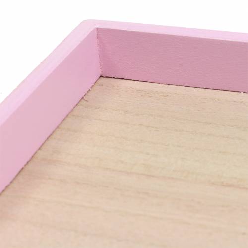 Floristik24 Holztablett Rosa 49cm x 16,5cm