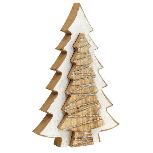 Floristik24 Tanne in Tanne Natur/Creme 25,5cm x 16,5cm