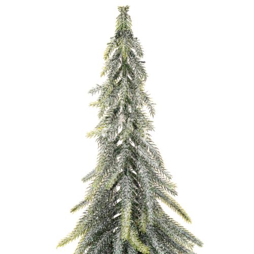 Tannenbaum künstlich geeist mit Holzsockel 75 cm für Winterdekoration | Floristik24.ch