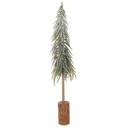 Künstlicher Tannenbaum 90 cm gefrostet mit Holzsockel