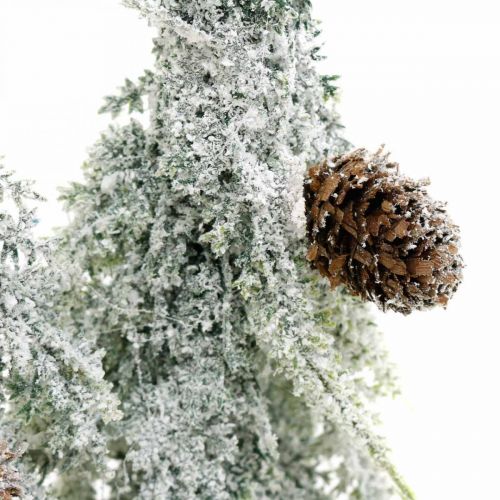 Floristik24 Tannenbäume mit Schnee, Adventsdeko, Winterwald L16,5cm H28cm