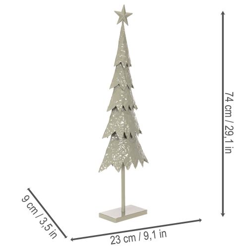 Deko-Tannenbaum aus Metall auf