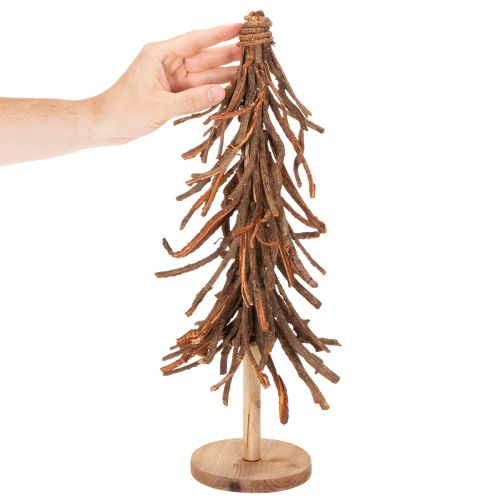 Tannenbaum aus Weidenzweigen auf Holzsockel 48 cm natur | Floristik24.ch
