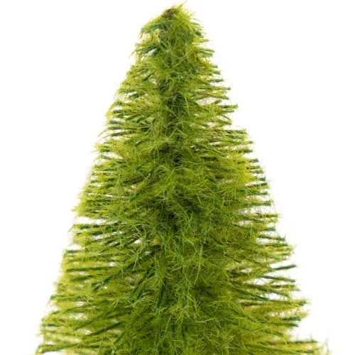 Miniatur-Tannenbaum Tischdeko 12 cm, Grün Rot Orange, 6er-Set, künstlich auf Holzsockel | Floristik24.ch