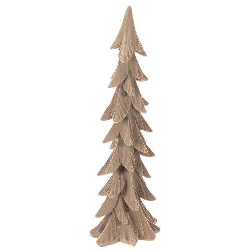 Deko Tannenbaum beflockt Kunststoff 44cm Braun