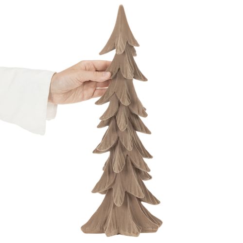 Deko Tannenbaum beflockt Kunststoff 44cm Braun | Floristik24.ch