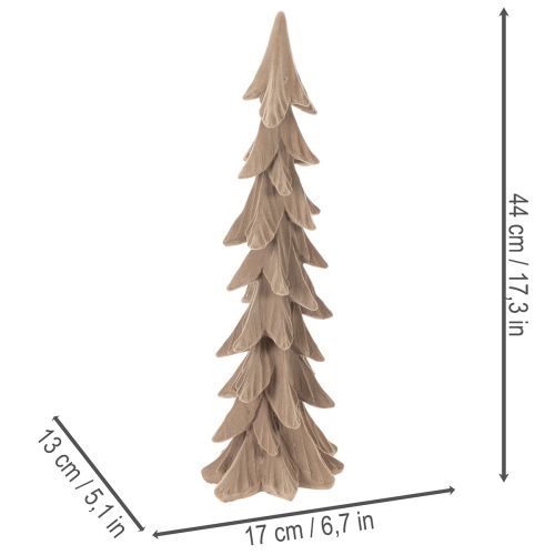 Deko Tannenbaum beflockt Kunststoff 44cm Braun | Floristik24.ch