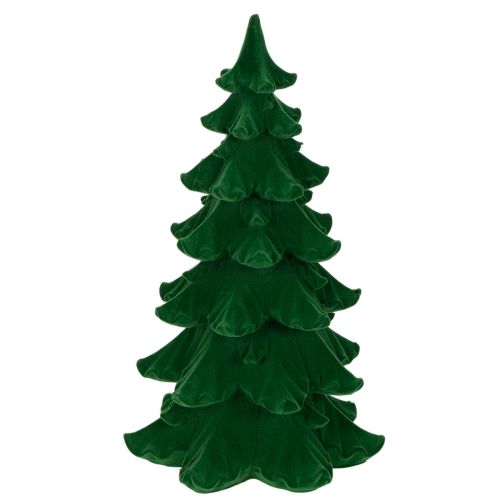 Tannenbaum Dekoration aus Kunststoff beflockt 27 cm grün für festliche Tischdekoration online kaufen | Floristik24.ch