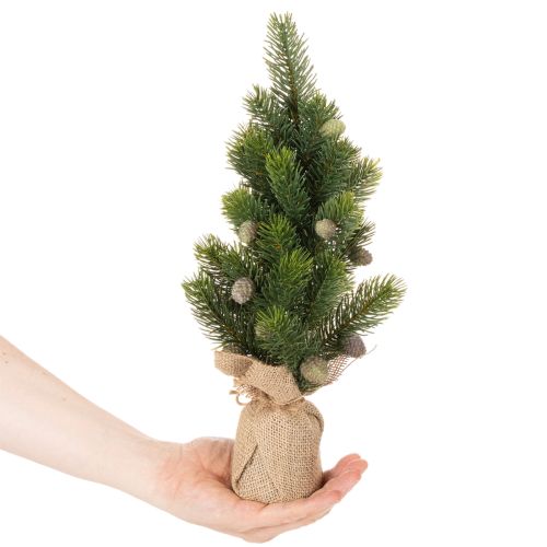 Künstlicher Mini-Weihnachtsbaum im Jutesack, 38 cm, für Innenräume | Floristik24.ch