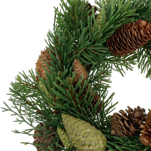 Artikel Adventskranz Tannenkranz mit natürlichen & künstlichen Zapfen Grün Türkranz Ø30cm Weihnachtsdeko