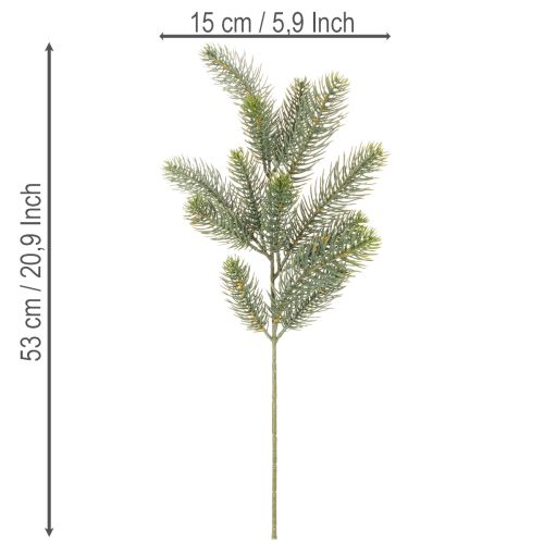 Künstlicher Tannenzweig aus Kunststoff grün 50cm 3 Stück für saisonale Dekorationen | Floristik24.ch