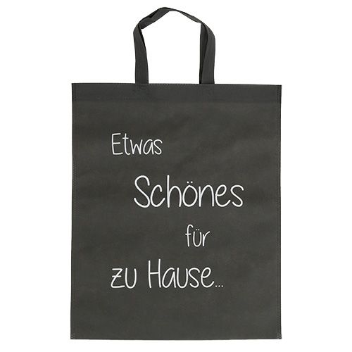 Floristik24 Tasche Grau mit Spruch 37,5cm x 46cm 24St