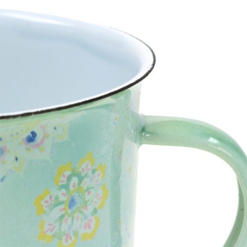Artikel Deko Tasse Pflanztopf Mandala emailliert Ø13cm H12cm