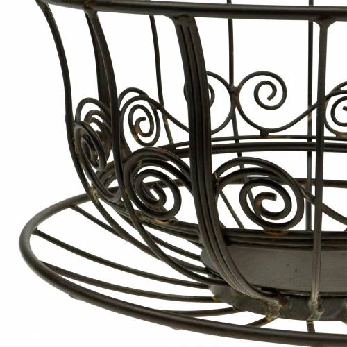 Floristik24 Deko Tasse Dunkelbraun Ø23cm H13,8cm