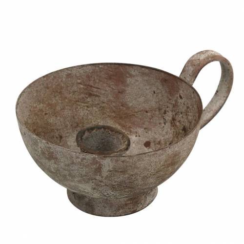 Floristik24 Deko-Tasse Kerzenhalter Antik-Look Edelrost Ø13cm H5,5cm