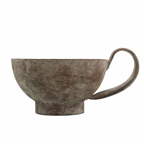 Floristik24 Deko-Tasse Kerzenhalter Antik-Look Edelrost Ø13cm H5,5cm