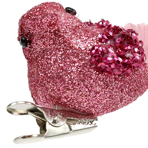 Floristik24 Taube am Clip farbig sort. 15cm 8St