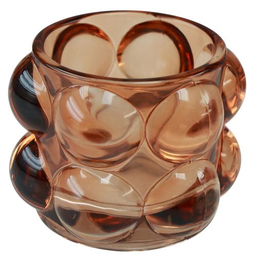 Artikel Teelichtglas getönt Teelichthalter Glas Ø8cm H6,5cm 3St