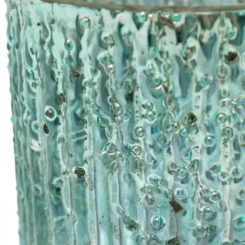 Floristik24 Teelichtglas Blau Windlicht Glas Kerzendeko 8cm