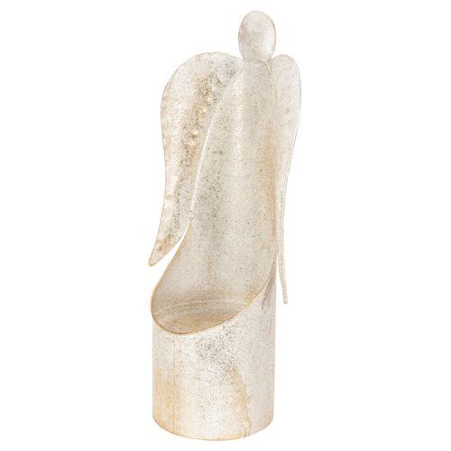 Engelfigur aus Metall in Gold,