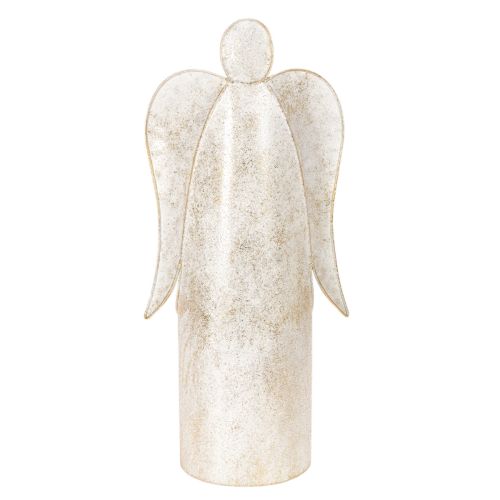 Engelfigur aus Metall in Gold,