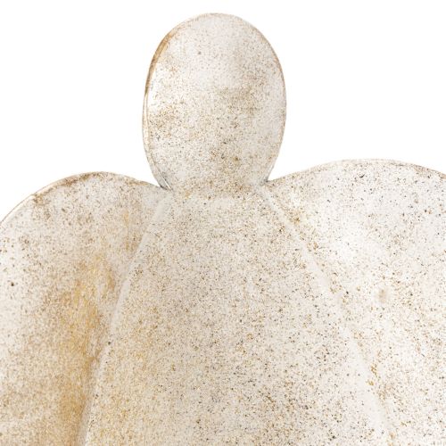 Engelfigur aus Metall in Gold,