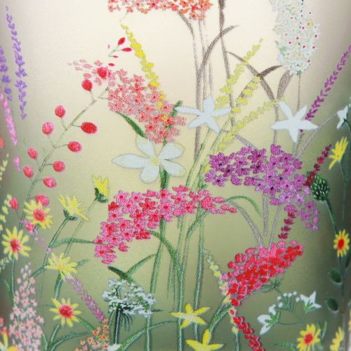 Floristik24 Teelichthalter Glas Frühling Sommer Blumen H8cm 6 St