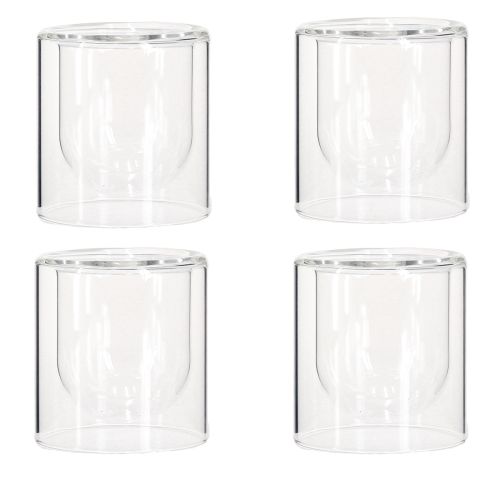 Artikel Teelichthalter Glas Windlicht Klar Ø7,5cm H8cm 4 St