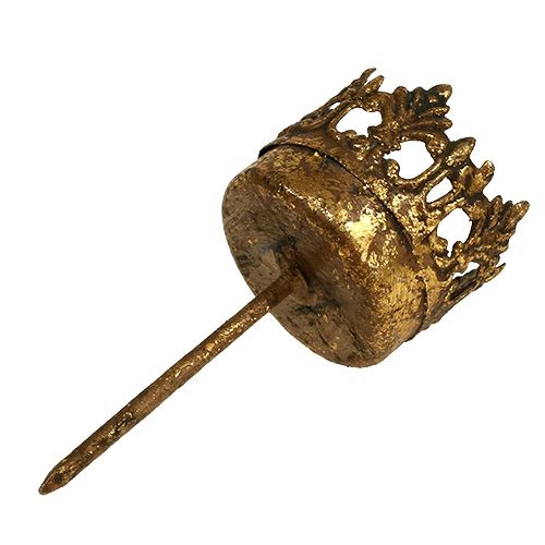 Floristik24 Teelichthalter Gold Antik Ø3,8cm H9,5cm 4St