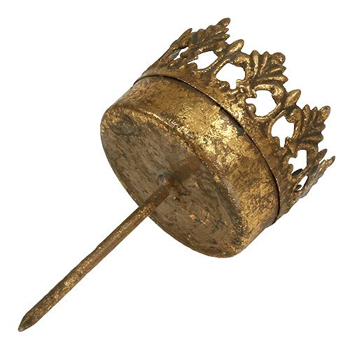 Floristik24 Teelichthalter Gold Antik Ø5cm H10cm 4St