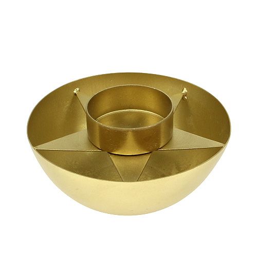 Floristik24 Teelichthalter Gold matt Ø10cm H4cm