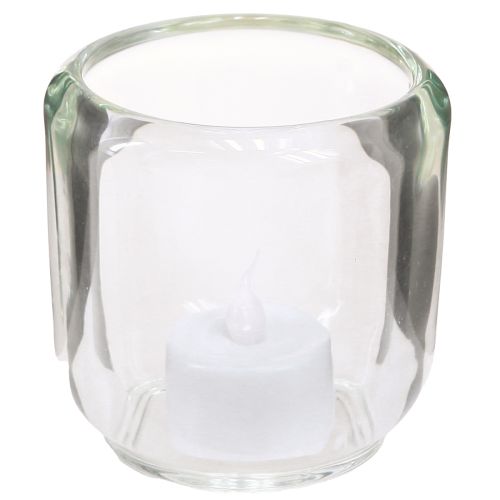 Artikel Teelichthalter Kerzenhalter Glas Klar Ø8cm H8cm 6 St