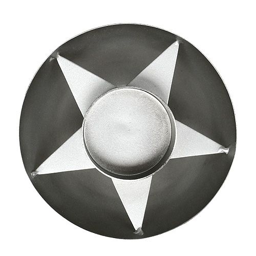 Floristik24 Teelichthalter Silber Ø10cm H4cm 1St