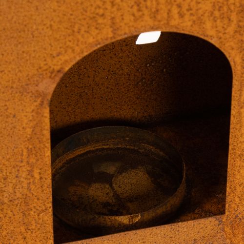 Teelichthalter Weihnachten Edelrost Hirsch Kerzenform 45x14cm Metall rostbraun | Floristik24.ch