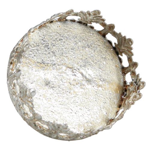 Artikel Teelichthalter mit Glas zum Stecken Vintage Silber Ø5,5cm H8cm 4St