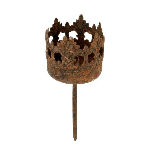 Floristik24 Teelichthalter zum Stecken Rost Ø3,8cm H10,5cm 4St