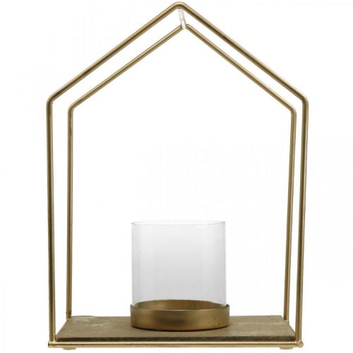 Artikel Windlicht Haus Metall Teelichthalter Tischdeko 26×20×35cm