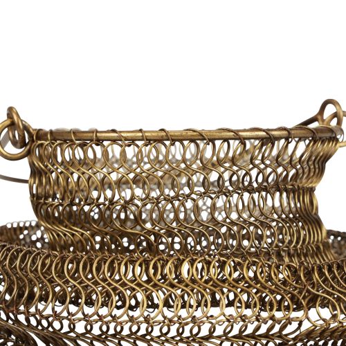 Floristik24 Teelichthalter Metall Messing Upcycling Gartenlaterne Ø18cm