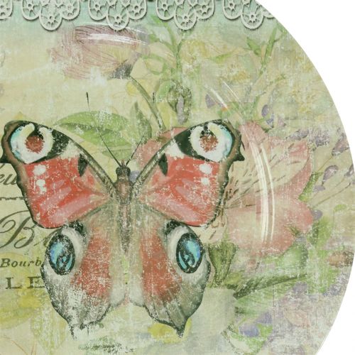 Artikel Deko Teller Vintage Schmetterling Ø32,5cm