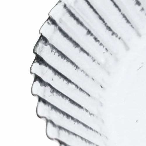 Floristik24 Dekoteller Backform Zink Weiß Ø15cm H2cm