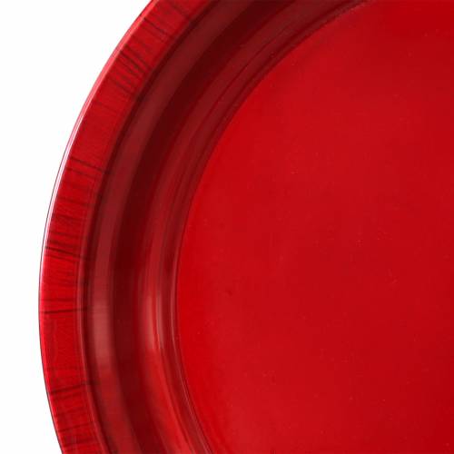 Artikel Dekoteller aus Metall Rot mit Glasureffekt Ø38cm