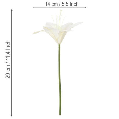 Künstliche Tigerlilie weiss Bund mit 6 Stück 29 cm für Innenbereich | Floristik24.ch