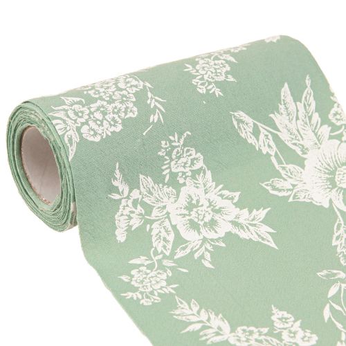 Tischband Grün Rolle Band Blumen Baumwolle Mint 15cm 3m