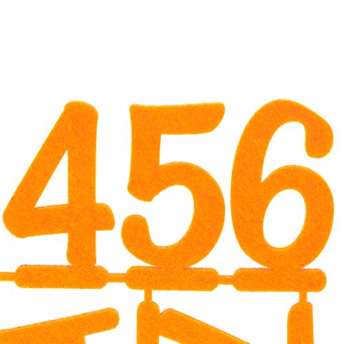 Filz-Tischdeko Geburtstag Zahlen 27,5x19,5cm Gelb/Orange 2er-Set inkl. Holzspatel | Floristik24.ch