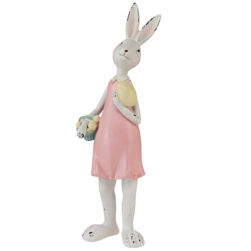 Floristik24 Tischdeko Ostern Hasen Deko Häsin 9,5cmx9,5cmx29,5cm