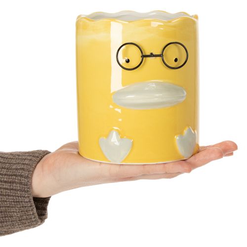 Artikel Vase zylindrisch Dekorative Keramik Ente für ein stilvolles Zuhause 13cm 2St