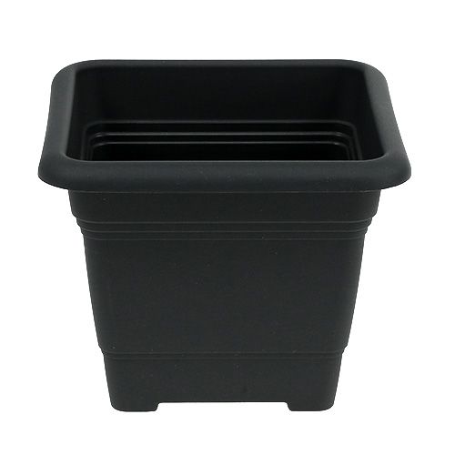 Floristik24 Topf „Nora“ 23cm x 23cm H18,5cm Anthrazit 1 St