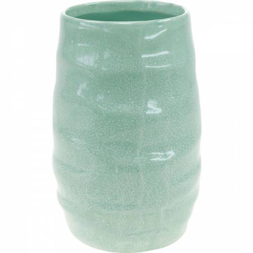 Floristik24 Keramikvase gewellt, Vasendeko, Gefäß aus Keramik H20cm