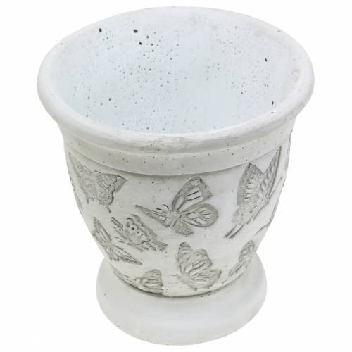 Floristik24 Pflanztopf Übertopf Pokal mit Schmetterlingen Ø12,5cm H13cm 2St