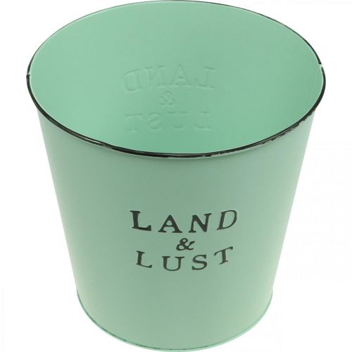 Artikel Blumentopf Vintage Pflanzkübel Mint Metalldeko Ø21,5×H21cm